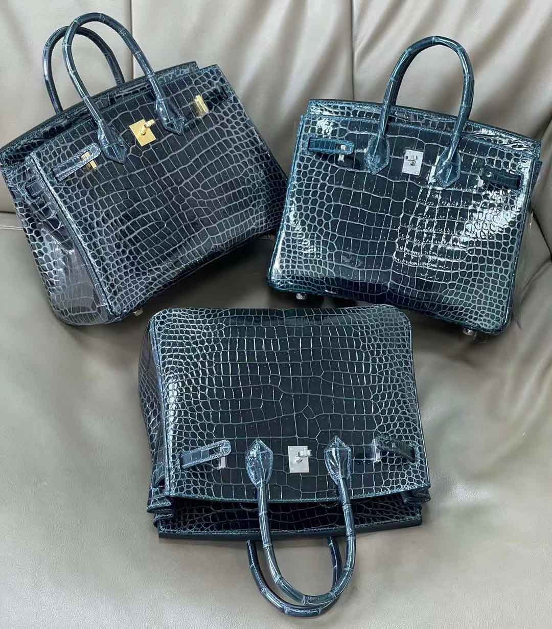 湾鳄 birkin30倒v包包