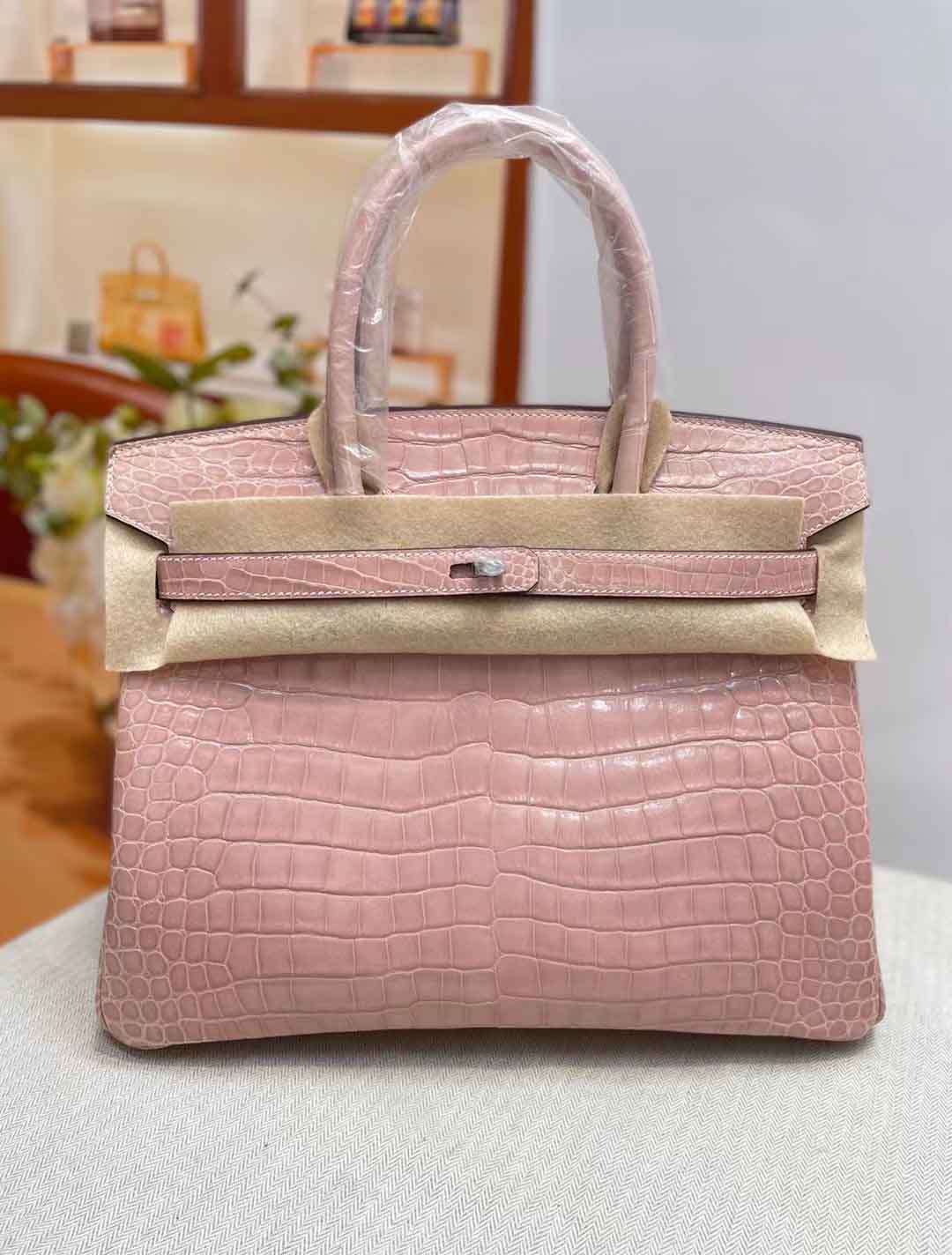 陶瓷粉女休闲包