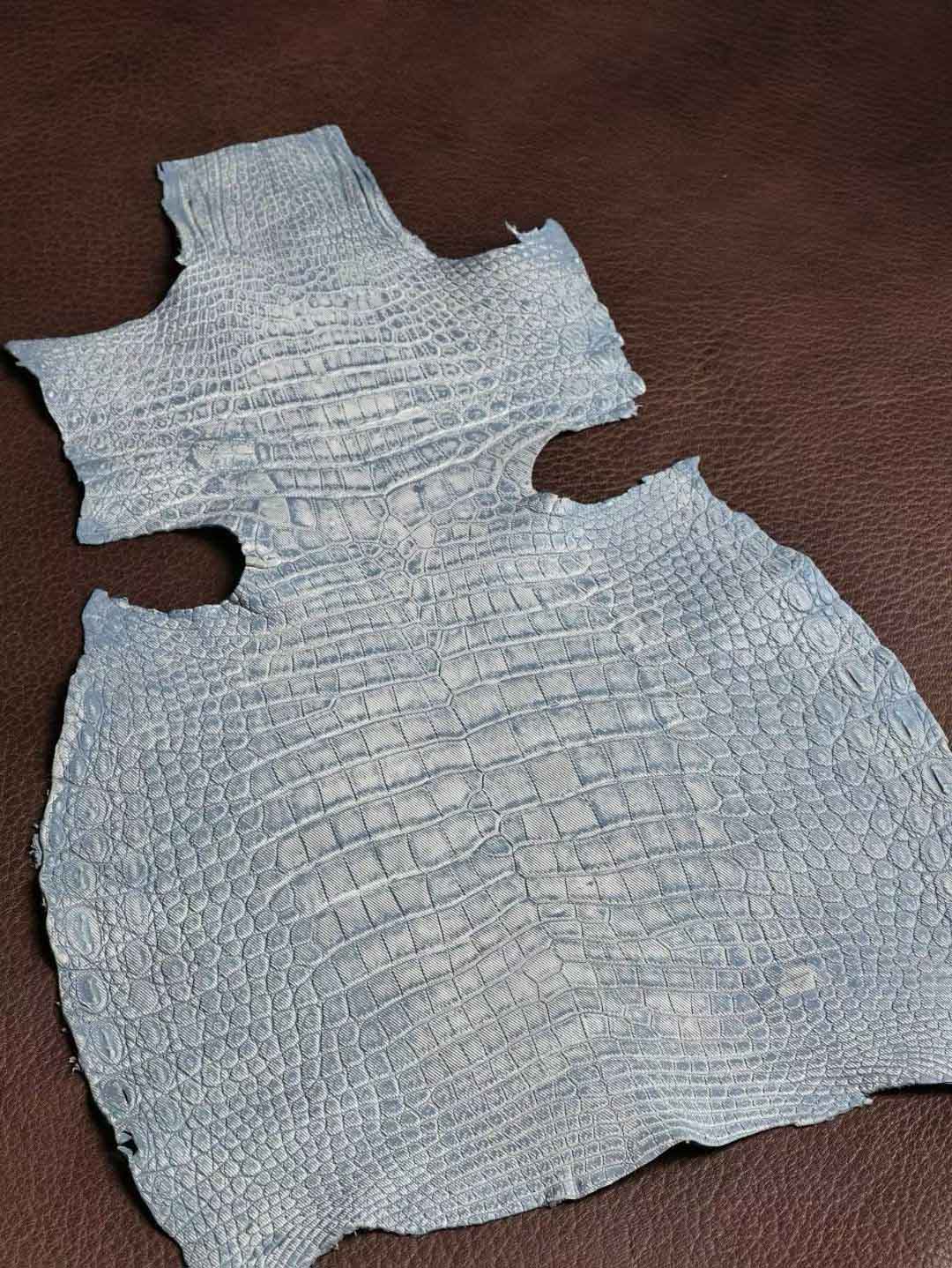 牛仔布纹鳄鱼皮